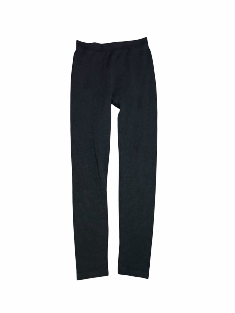 Seamless Connection Black Ribbed Leggings - L/XL